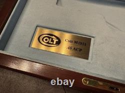Colt 1911 American Eagle Wooden Display Case Brand New Made In The USA