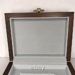 Colt 1911 Compact. 45 ACP Wood Display Case gray Velvet Lined Pistol Case