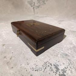 Colt Army Wood Red Velvet Lined Storage Case Handmade Indian Rosewood/Sheesham