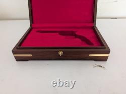 Colt Army Wood Red Velvet Lined Storage Case Handmade Indian Rosewood/Sheesham