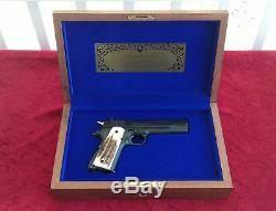 Colt John Browning Commemorative 1911 Pistol Presentation Case Wood Display Box