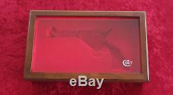 Colt SAA Presentation Case Walnut Wood Display Box Single Action Army Lock & Key