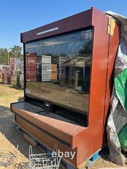 Commercial 74.5 x 46 Wood Glass 2 Door Bakery Muffin Bagel Donut Display Case