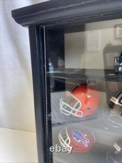 Complete Set Of 32 Riddell NFL Team Mini Pocket Helmets Wood Display Case