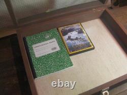 Countertop Mercantile vintage wood glass top display case 21x17x approx. 4