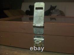 Countertop Mercantile vintage wood glass top display case 21x17x approx. 4
