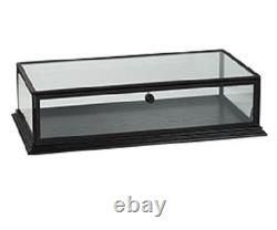 Countertop Wood Display Case Black Clear Top View 31 ¾ W x 18 D x 8 H Locking