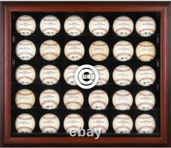 Cubs Logo Mahogany Framed 30-Ball Display Case Fanatics