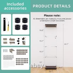 Curio Cabinet Glass Display Case for Collectibles with Door, 4 Display Shelve