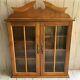 Curio Wall Or Table Cabinet Wood With Glass Doors Display Case Shadow Box