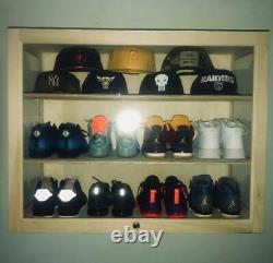 Custom Made Nike Sneaker + Hat Display Case Heavy Duty Locking Protect Your Item