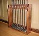 Custom Made Solid Wood Display Rack Case For Set Golf Clubs Irons Or 9 Putters