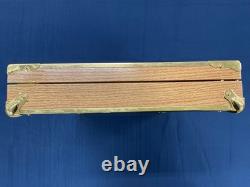 Custom Wooden Display Case For 4 Revolvers Maroon Velvet Lined