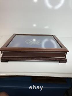 DANBURY MINT U. S. Presidential SILVER Commemoratives Proof Set Wood DISPLAY CASE