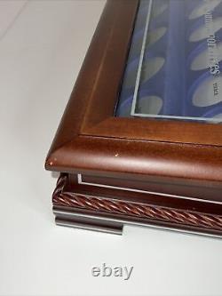 DANBURY MINT U. S. Presidential SILVER Commemoratives Proof Set Wood DISPLAY CASE
