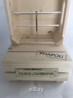 DOLCE & GABBANA Display Case ONE PIECE LOGO DISPLAY NATURAL WOOD Italy