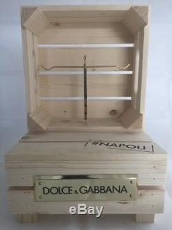 DOLCE & GABBANA Display Case ONE PIECE LOGO DISPLAY NATURAL WOOD Italy