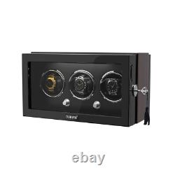 DUKWIN Automatic Watch Winder 3-24 Watch Display Case Wacth Box LED Quiet Motor