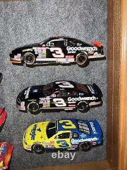 Dale Earnhardt RCR Museum Series 1 (9) 132 Diecast Cars With Wood Display Case