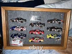 Dale Earnhardt RCR Museum Series 1 (9) 132 Diecast Cars With Wood Display Case