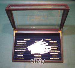 Danbury Mint Collectible Coins of America Wood Display Case w Gloves