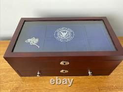 Danbury Mint Morgan Silver Dollar Display Case 16 Slots With Key