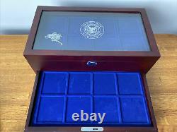 Danbury Mint Morgan Silver Dollar Display Case 16 Slots With Key