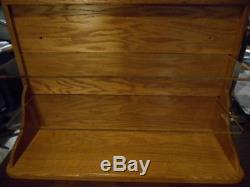 Danbury Mint Oak Wood Display Case, holds (6) 124 Scale Diecast Model Cars