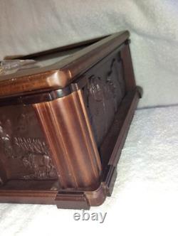 Danbury Mint US State Quarters Wood Display Case, w Storage Drawer & 2 Keys