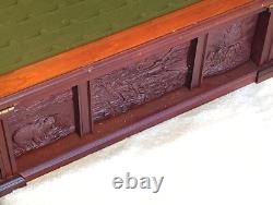 Danbury Mint US State Quarters Wood Display Case, w Storage Drawer & 2 Keys