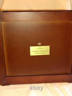 Danbury Mint US State Quarters Wood Display Case, w Storage Drawer & 2 Keys