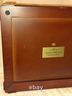 Danbury Mint US State Quarters Wood Display Case, w Storage Drawer & 2 Keys