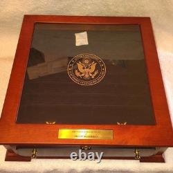 Danbury Mint, Uncirculated Statehood Innovation Dollars Wood Display Case, & Key
