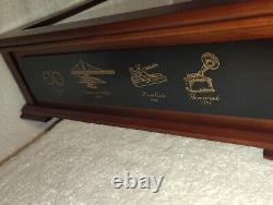 Danbury Mint, Uncirculated Statehood Innovation Dollars Wood Display Case, & Key