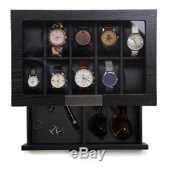 Decorebay Busy Man Luxury Watch Display Case & Jewelry Organizer for Men