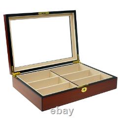 Decorebay Rose wood Eyeglass Sunglass Glasses Display Case Organizer Gift New