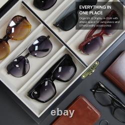 Decorebay Rose wood Eyeglass Sunglass Glasses Display Case Organizer Gift New