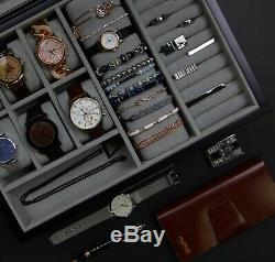 Decorebay SuperStar Luxury Watch & Sunglasses Display Case & Jewelry Organizer