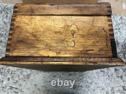 Deferichs Watch Box showcase 12 slots & drawer solid wood walnut stained