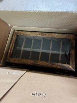 Deferichs Watch Box showcase 12 slots & drawer solid wood walnut stained