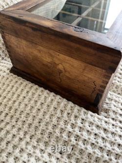 Deferichs Watch Box showcase 12 slots & drawer solid wood walnut stained