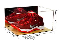 Deluxe Acrylic Basketball Shoe Display Case with Mirror and Wood Floor (A026)