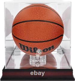 Denver Nuggets Mahogany 2023 NBA Finals Champions Logo Basketball Display Case