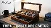 Desk Setup Wooden Watch Box For Men Wood Watch Display Case Men S Jewelry Organizer With Drawer