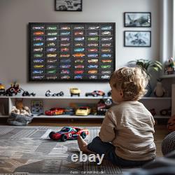 Diecast Model Car Display Case, 1/64 Scale Hot Wheels, Matchbox Toy Cars Organiz