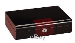 Diplomat Black & Cherry Wood Finish Ten Watch Storage Box Chest Display Case