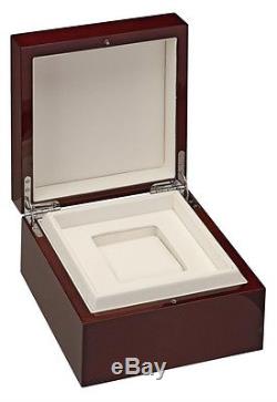 Diplomat Cherry Wood Piano Finish Single Watch Storage Display Box Chest Case