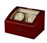 Diplomat Estate Cherrywood Quad 4 Watch Winder Wood Display Storage Case Box