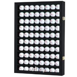 DisplayGifts 80 Golf Ball Display Case Cabinet Wall Rack Holder Solid Wood F