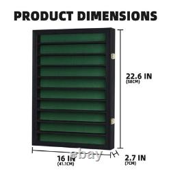 DisplayGifts 80 Golf Ball Display Case Cabinet Wall Rack Holder Solid Wood F